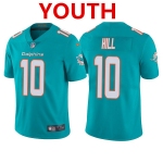 Youth Miami Dolphins #10 Tyreek Hill Aqua Vapor Untouchable Limited Stitched Jersey