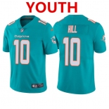 Youth Miami Dolphins #10 Tyreek Hill Aqua Vapor Untouchable Limited Stitched Jersey