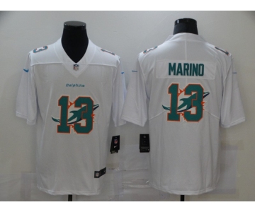 Men's Miami Dolphins #13 Dan Marino White 2020 Shadow Logo Vapor Untouchable Stitched NFL Nike Limited Jersey