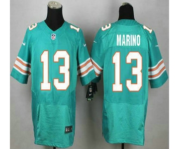 Miami Dolphins #13 Dan Marino Aqua Green Alternate 2015 NFL Nike Elite Jersey