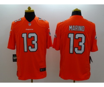 Nike Miami Dolphins #13 Dan Marino 2013 Orange Limited Jersey