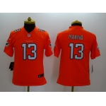 Nike Miami Dolphins #13 Dan Marino 2013 Orange Limited Kids Jersey