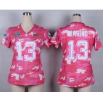 Nike Miami Dolphins #13 Dan Marino 2014 Salute to Service Pink Camo Womens Jersey