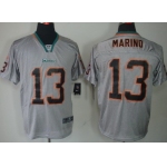 Nike Miami Dolphins #13 Dan Marino Lights Out Gray Elite Jersey