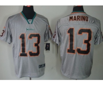 Nike Miami Dolphins #13 Dan Marino Lights Out Gray Elite Jersey