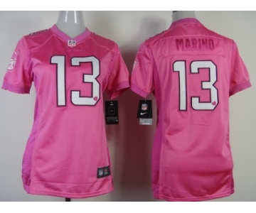 Nike Miami Dolphins #13 Dan Marino Pink Love Womens Jersey