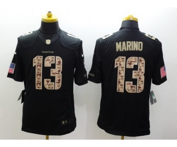 Nike Miami Dolphins #13 Dan Marino Salute to Service Black Limited Jersey