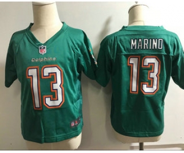 Toddler Miami Dolphins #13 Dan Marino Aqua Green Alternate Stitched NFL Nike Game Jersey