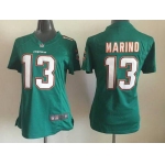 Women's Miami Dolphins #13 Dan Marino 2013 Nike Green Game Jersey
