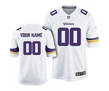 Kids' Nike Minnesota Vikings Customized White Game Jersey