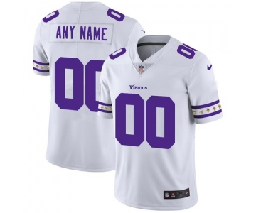 Men's Minnesota Vikings Custom Nike White Team Logo Vapor Limited NFL Jersey