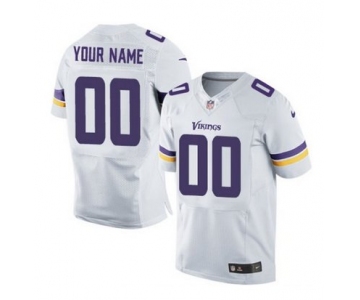 Men's Nike Minnesota Vikings Customized Elite White NFL Jersey