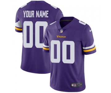 Men's Nike Minnesota Vikings Home Purple Customized Vapor Untouchable Limited NFL Jersey