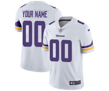 Men's Nike Minnesota Vikings Road White Customized Vapor Untouchable Limited NFL Jersey