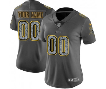 Women's Nike Minnesota Vikings Customized Gray Static Vapor Untouchable Jersey