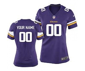 Women's Nike Minnesota Vikings Customized Purple Game Jersey