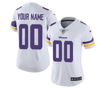 Women's Nike Minnesota Vikings Road White Customized Vapor Untouchable Limited NFL Jersey