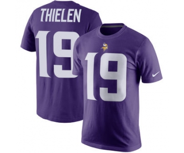 Men's Minnesota Vikings 19 Adam Thielen Nike Purple Player Pride Name & Number T-Shirt