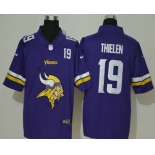 Men's Minnesota Vikings #19 Adam Thielen Purple 2020 Big Logo Number Vapor Untouchable Stitched NFL Nike Fashion Limited Jersey