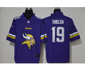 Men's Minnesota Vikings #19 Adam Thielen Purple 2020 Big Logo Vapor Untouchable Stitched NFL Nike Fashion Limited Jersey