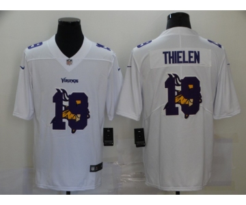 Men's Minnesota Vikings #19 Adam Thielen White 2020 Shadow Logo Vapor Untouchable Stitched NFL Nike Limited Jersey