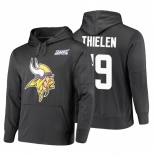 Minnesota Vikings #19 Adam Thielen Nike NFL 100 Primary Logo Circuit Name & Number Pullover Hoodie Anthracite
