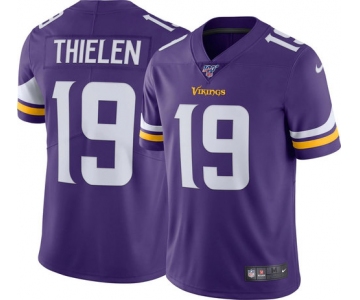 Nike Vikings 19 Adam Thielen Purple 100th Season Vapor Untouchable Limited Jersey