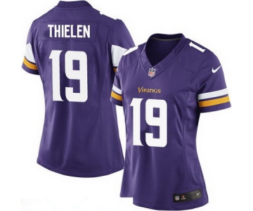 Women's Minnesota Vikings #19 Adam Thielen Purple Team Color Stitched NFL Nike Game Jersey