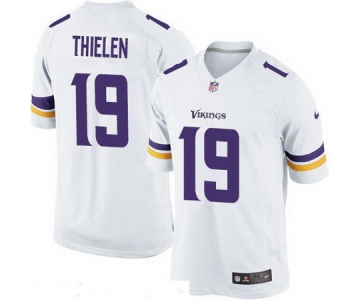 Youth Minnesota Vikings #19 Adam Thielen White Road Stitched NFL Nike Game Jersey
