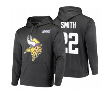 Minnesota Vikings #22 Harrison Smith Nike NFL 100 Primary Logo Circuit Name & Number Pullover Hoodie Anthracite