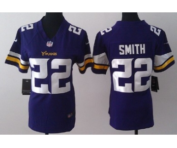 Nike Minnesota Vikings #22 Harrison Smith 2013 Purple Game Womens Jersey