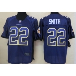 Nike Minnesota Vikings #22 Harrison Smith Drift Fashion Purple Elite Jersey