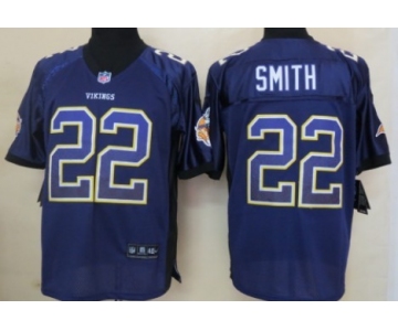 Nike Minnesota Vikings #22 Harrison Smith Drift Fashion Purple Elite Jersey