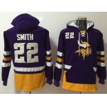 Nike Minnesota Vikings #22 Harrison Smith Purple Gold Name & Number Pullover NFL Hoodie