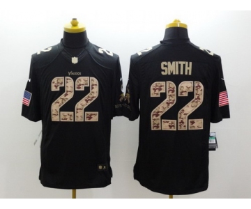 Nike Minnesota Vikings #22 Harrison Smith Salute to Service Black Limited Jersey