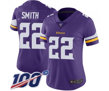 Nike Vikings #22 Harrison Smith Purple Team Color Women's Stitched NFL 100th Season Vapor Limited Jersey