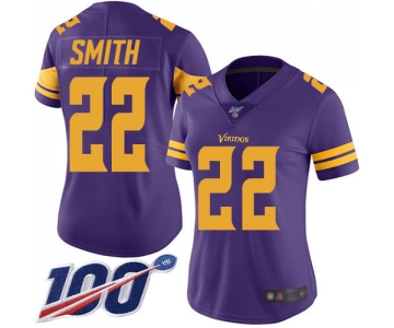 Nike Vikings #22 Harrison Smith Purple Women's Stitched NFL Limited Rush 100th Season Jersey