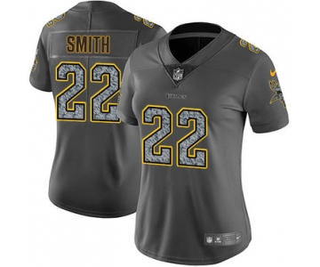 Women's Nike Minnesota Vikings #22 Harrison Smith Gray Static Stitched NFL Vapor Untouchable Limited Jersey
