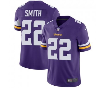 Youth Nike Minnesota Vikings #22 Harrison Smith Purple Team Color Stitched NFL Vapor Untouchable Limited Jersey