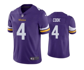 Men's Minnesota Vikings #4 Dalvin Cook Purple Vapor Untouchable Stitched Jersey