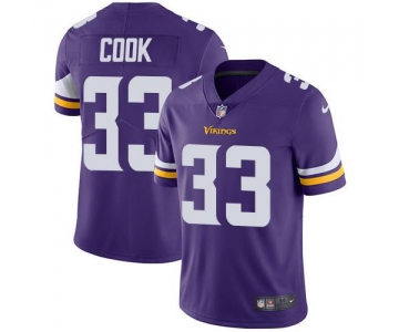 Nike Minnesota Vikings #33 Dalvin Cook Purple Team Color Men's Stitched NFL Vapor Untouchable Limited Jersey