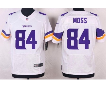 Men's Minnesota Vikings #84 Randy Moss White Road NFL Nike Elite Jersey