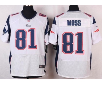 Men's New England Patriots #81 Randy Moss White Retired Player NFL Nike Elite Jersey