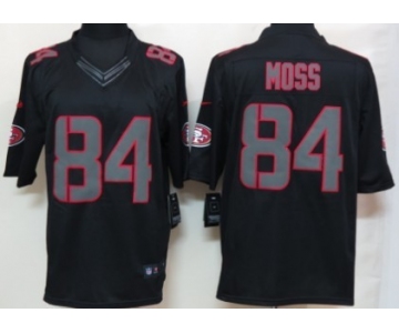 Nike San Francisco 49ers #84 Randy Moss Black Impact Limited Jersey