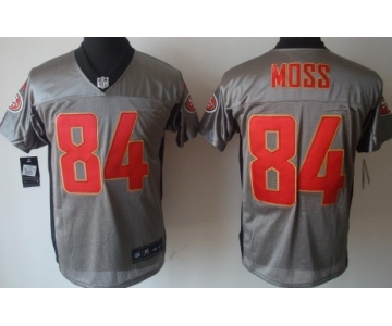 Nike San Francisco 49ers #84 Randy Moss Gray Shadow Elite Jersey