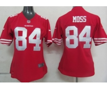 Nike San Francisco 49ers #84 Randy Moss Red Game Womens Jersey