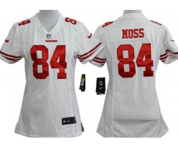 Nike San Francisco 49ers #84 Randy Moss White Game Womens Jersey