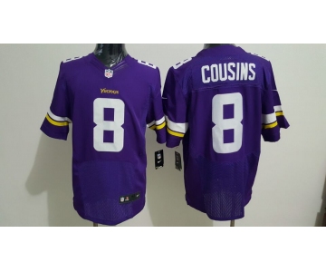 Nike Minnesota Vikings #8 Kirk Cousins Purple Team Color Men's Stitched NFL Elite Jersey