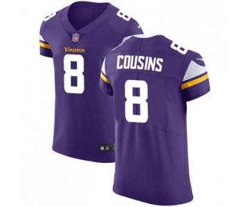 Nike Minnesota Vikings #8 Kirk Cousins Purple Team Color Men's Stitched NFL Vapor Untouchable Elite Jersey