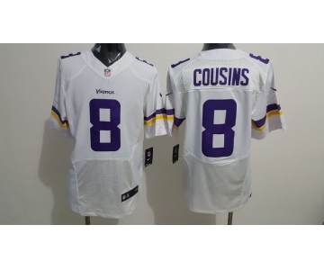 Nike Minnesota Vikings #8 Kirk Cousins White Men's Stitched NFL Elite Jersey